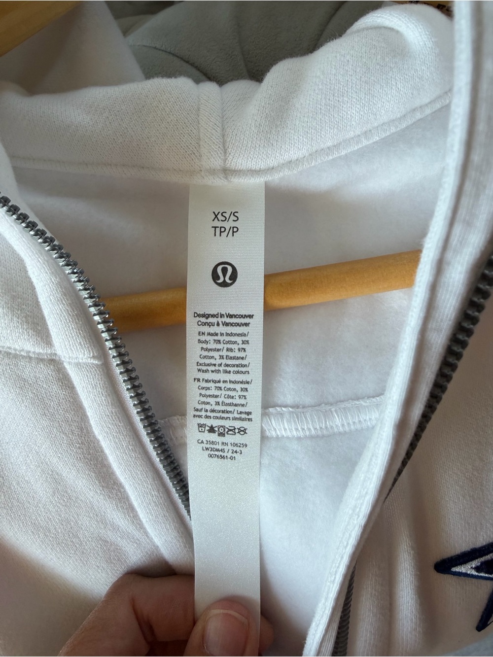 NWT Lululemon x NFL Dallas Cowboys Scuba Half Zip Hoodie White XS/S - Picture 6 of 7